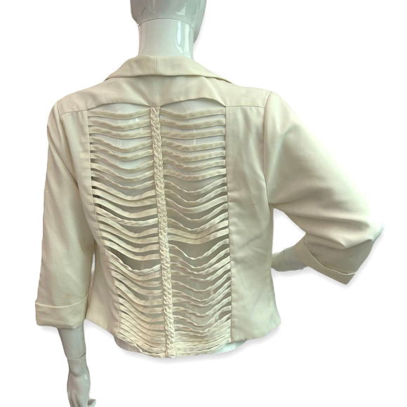 Akira Chicago White Ladder Cut Out Blazer - Picture 2 of 10